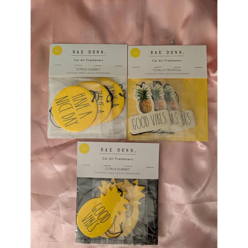 Rae Dunn Pineapple Tropical Scent Air Freshener 3 Pack